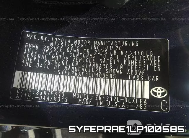 5YFEPRAE1LP100585 фото 10