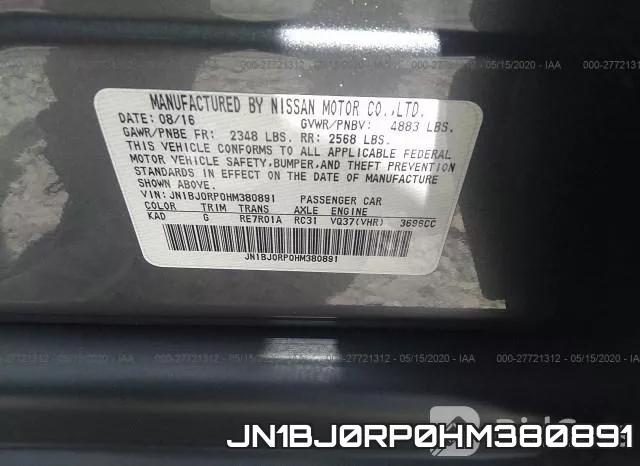 JN1BJ0RP0HM380891 фото 10