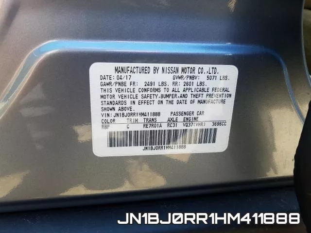 JN1BJ0RR1HM411888 фото 2