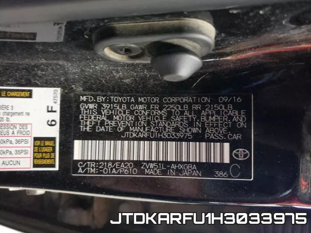 JTDKARFU1H3033975 фото 2