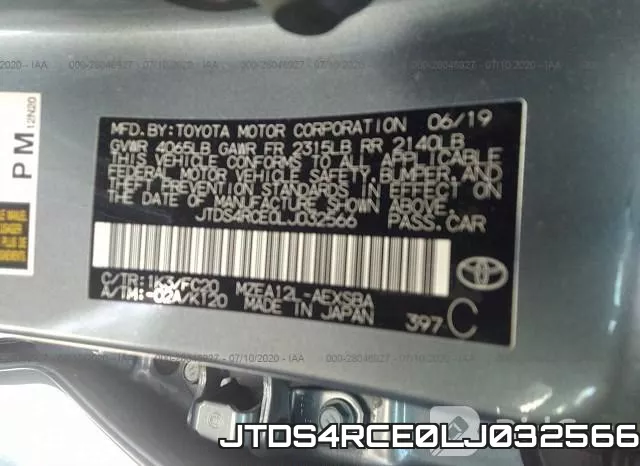 JTDS4RCE0LJ032566 фото 10