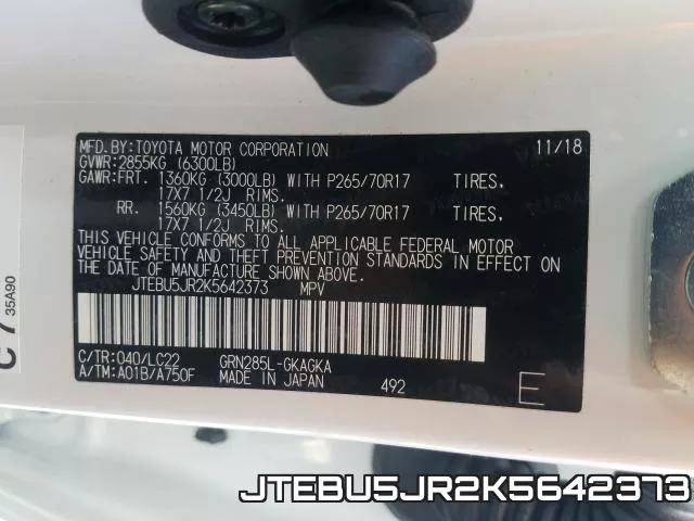 JTEBU5JR2K5642373 фото 2