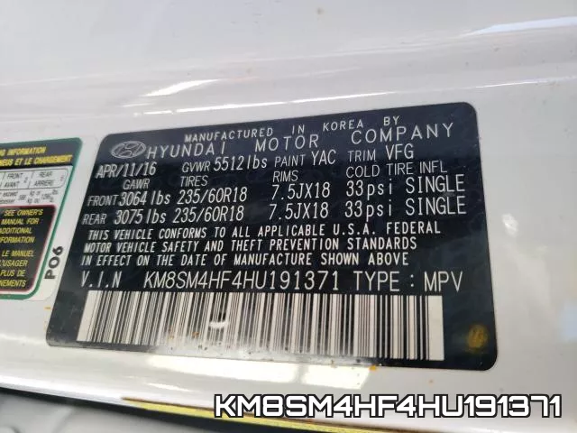 KM8SM4HF4HU191371 фото 2