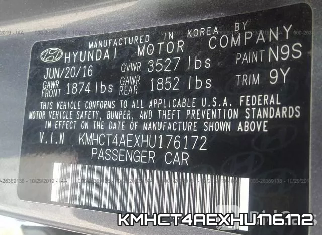 KMHCT4AEXHU176172 фото 10