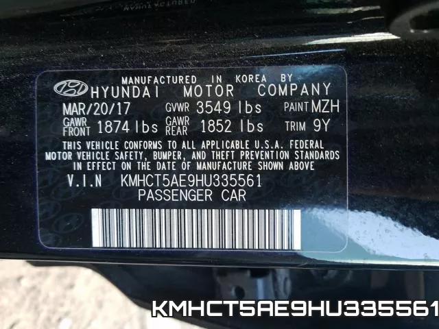 KMHCT5AE9HU335561 фото 2
