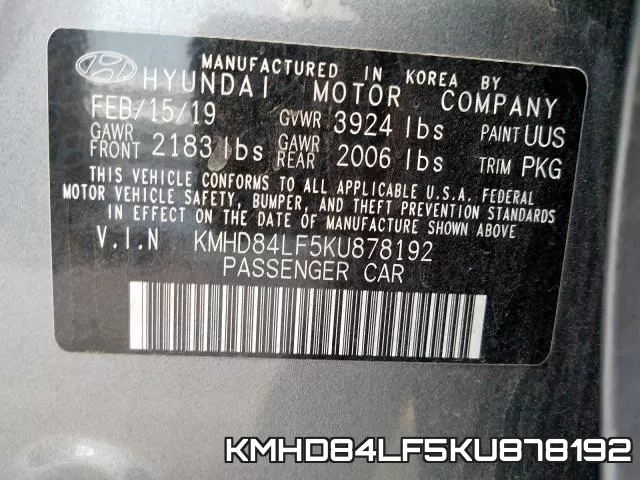 KMHD84LF5KU878192 фото 2