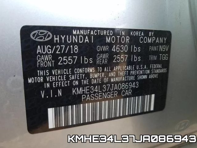 KMHE34L37JA086943 фото 2