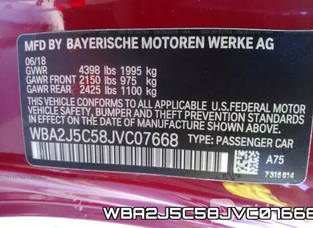 WBA2J5C58JVC07668 фото 10