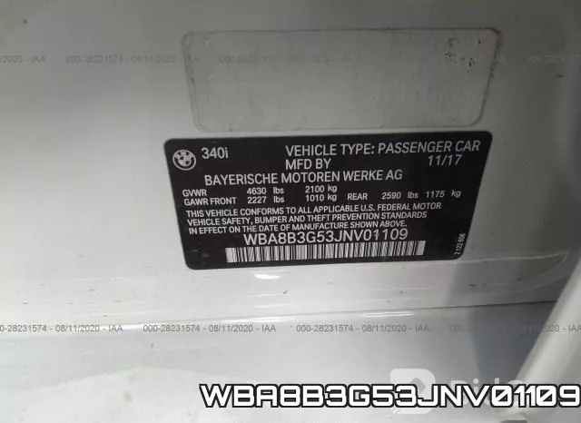 WBA8B3G53JNV01109 фото 10