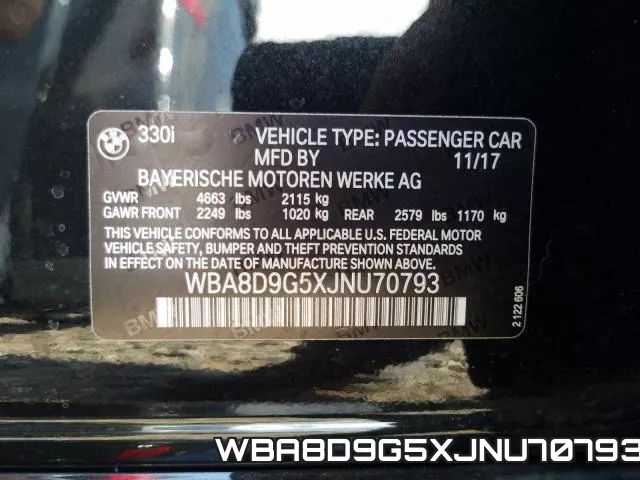 WBA8D9G5XJNU70793 фото 2