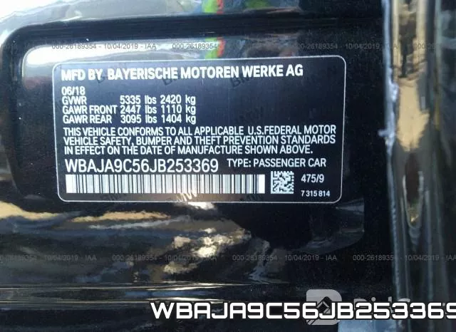 WBAJA9C56JB253369 фото 10