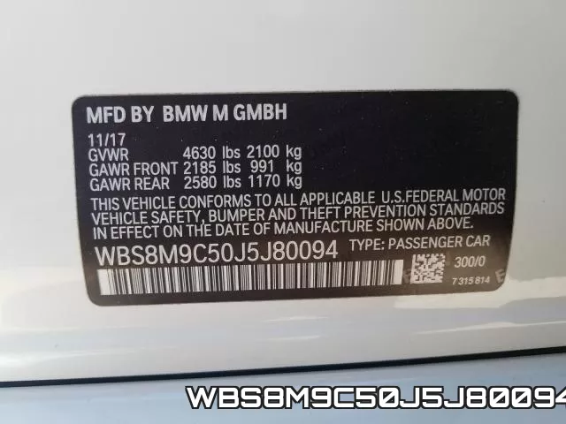 WBS8M9C50J5J80094 фото 2