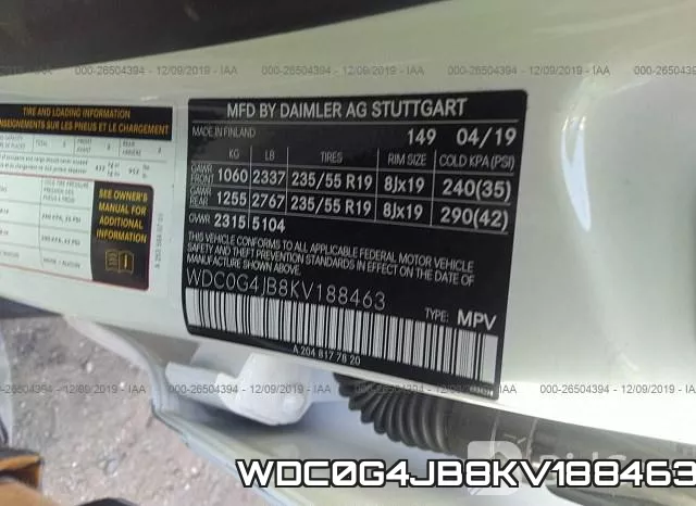 WDC0G4JB8KV188463 фото 10