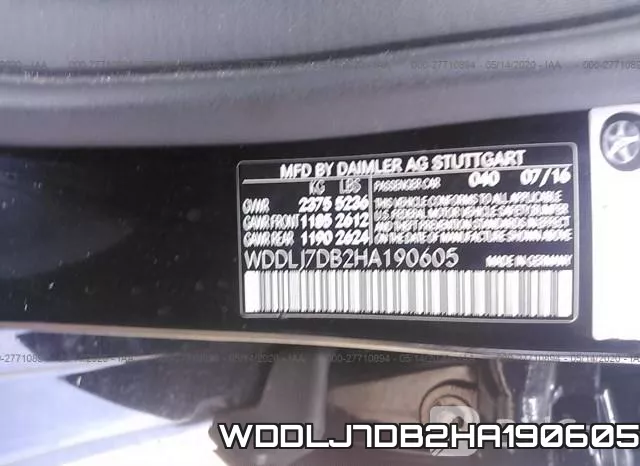 WDDLJ7DB2HA190605 фото 10