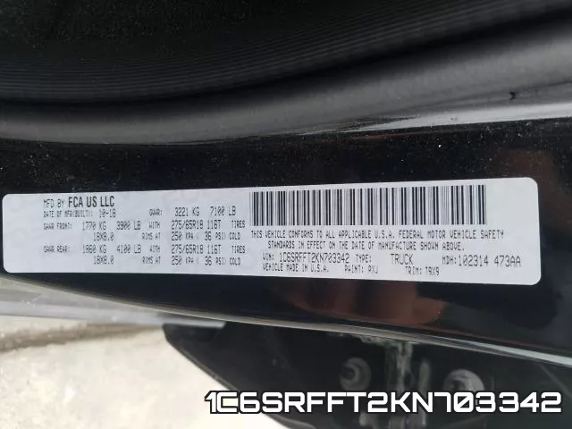 1C6SRFFT2KN703342 фото 2