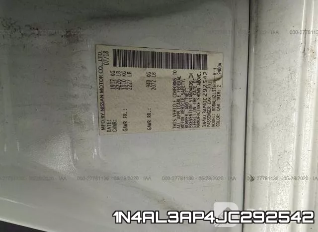 1N4AL3AP4JC292542 фото 10