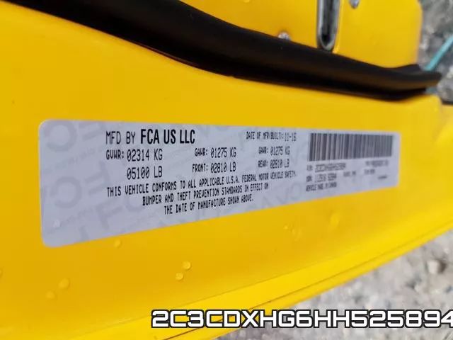 2C3CDXHG6HH525894 фото 2