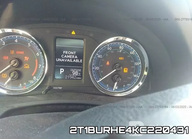 2T1BURHE4KC220431 фото 8