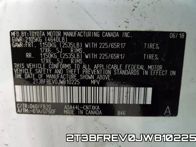 2T3BFREV0JW810225 фото 2