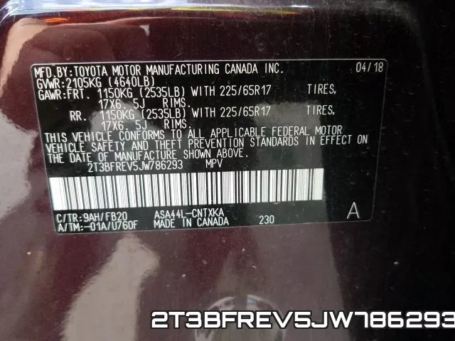 2T3BFREV5JW786293 фото 2