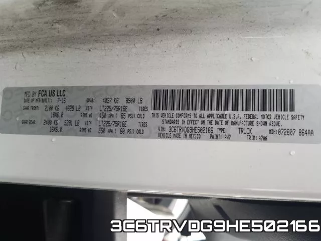 3C6TRVDG9HE502166 фото 2