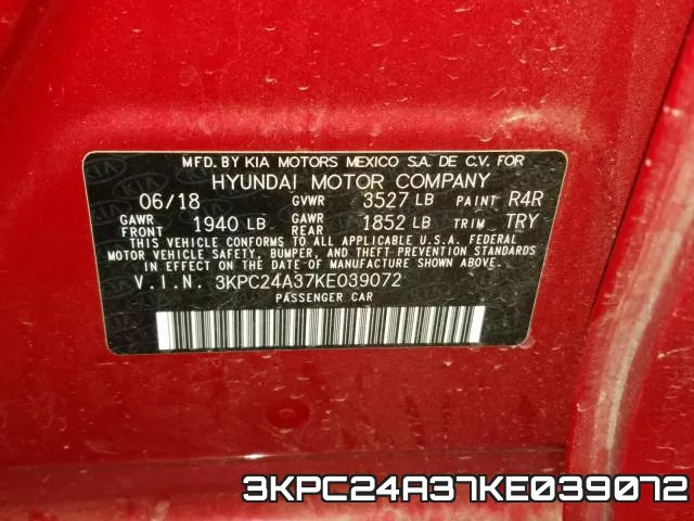 3KPC24A37KE039072 фото 2