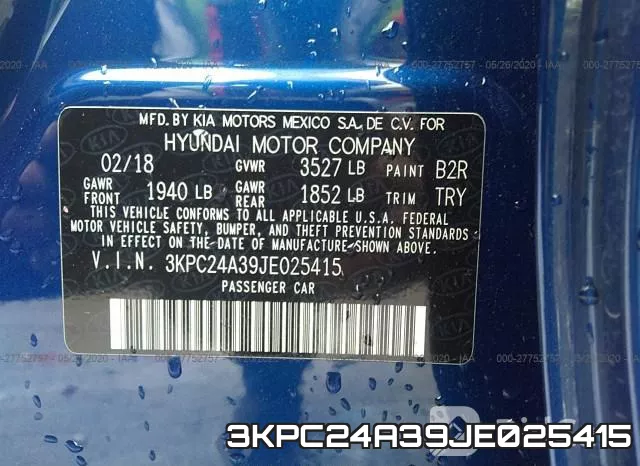 3KPC24A39JE025415 фото 10
