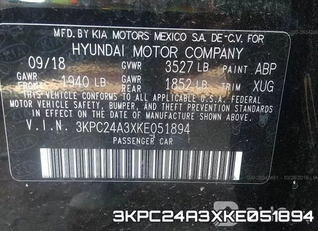 3KPC24A3XKE051894 фото 10