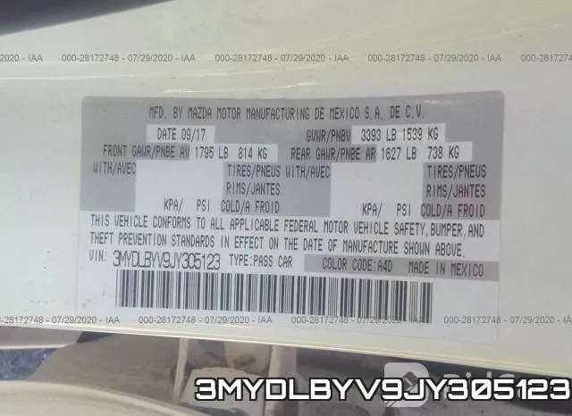 3MYDLBYV9JY305123 фото 10
