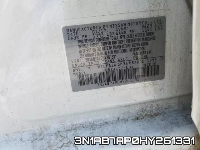 3N1AB7AP0HY261331 фото 2