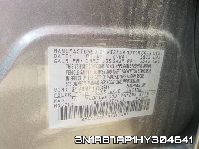 3N1AB7AP1HY304641 фото 2