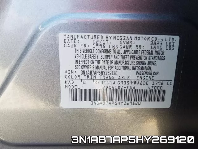 3N1AB7AP5HY269120 фото 2