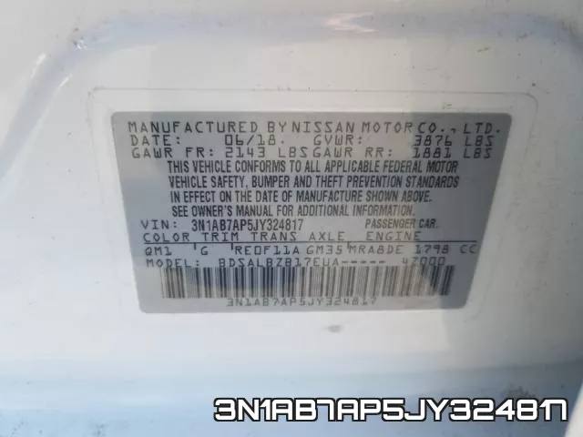 3N1AB7AP5JY324817 фото 2