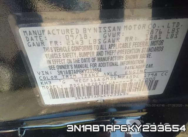 3N1AB7AP6KY233654 фото 10