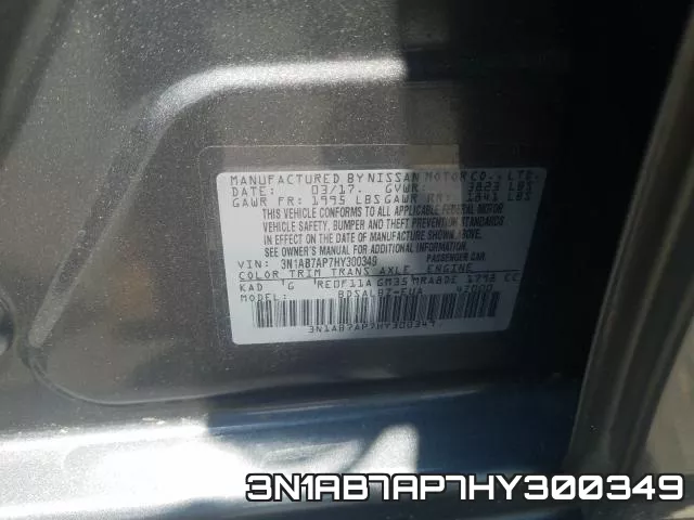 3N1AB7AP7HY300349 фото 2