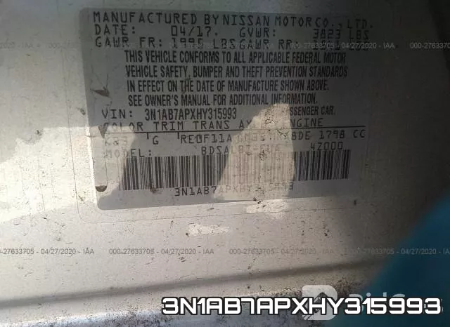 3N1AB7APXHY315993 фото 10