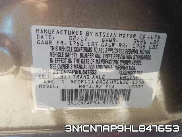 3N1CN7AP9HL847653 фото 2