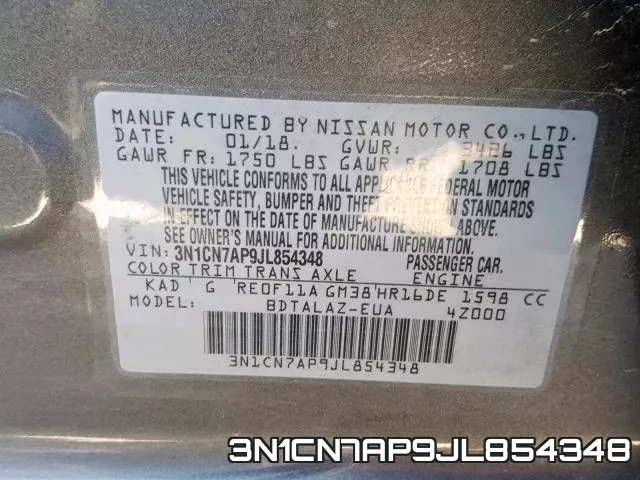3N1CN7AP9JL854348 фото 2