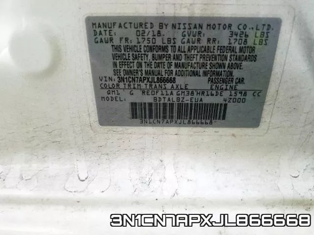 3N1CN7APXJL866668 фото 2