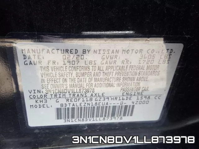 3N1CN8DV1LL873978 фото 2