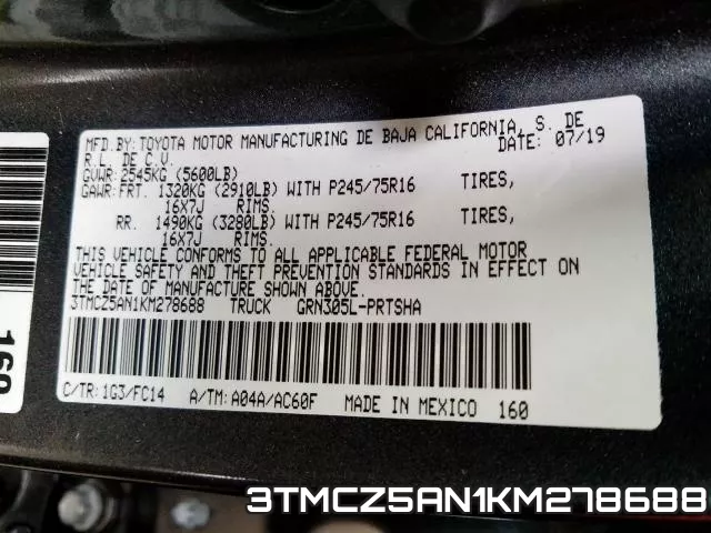 3TMCZ5AN1KM278688 фото 2