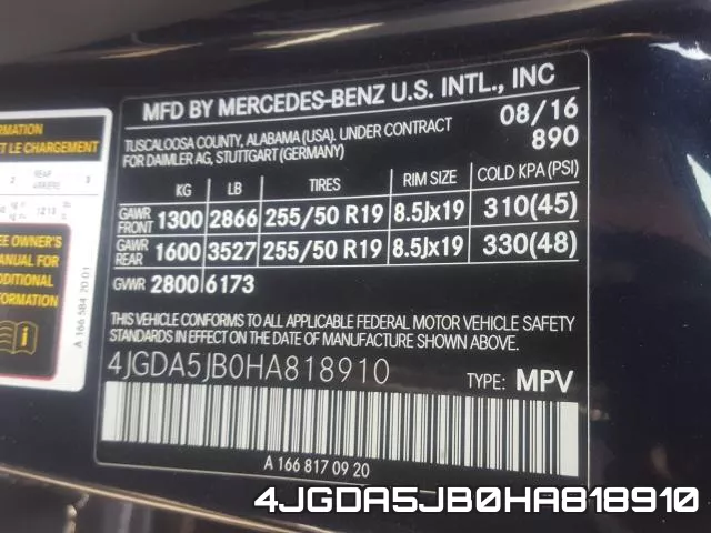 4JGDA5JB0HA818910 фото 2