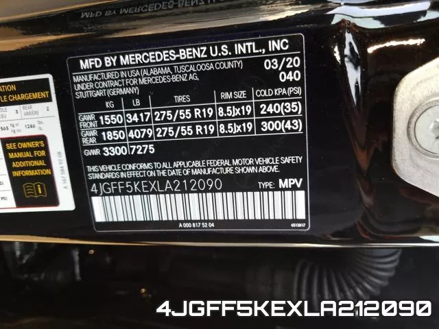 4JGFF5KEXLA212090 фото 2