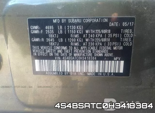 4S4BSATC0H3418384 фото 10