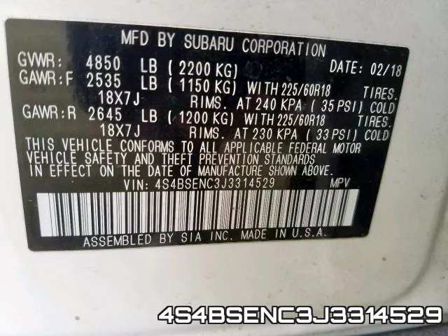 4S4BSENC3J3314529 фото 2