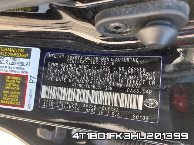 4T1BD1FK3HU201399 фото 2
