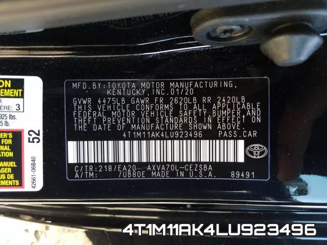 4T1M11AK4LU923496 фото 2