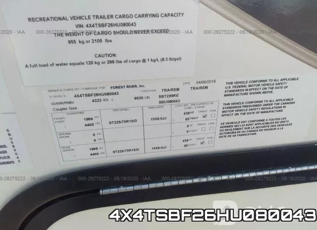4X4TSBF26HU080043 фото 10
