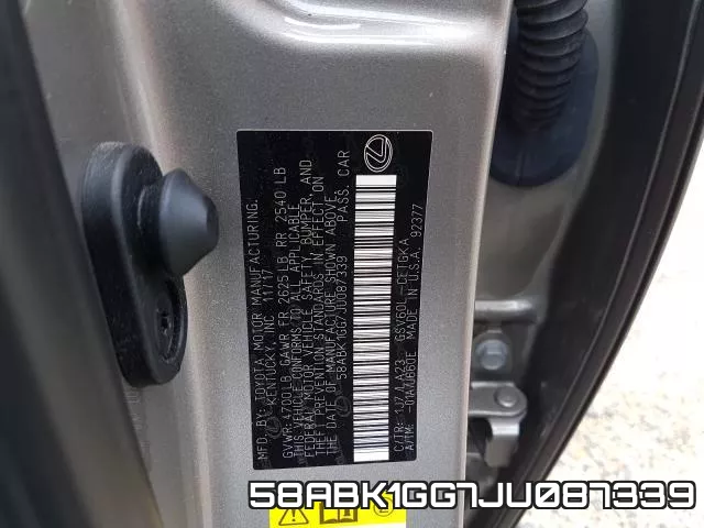58ABK1GG7JU087339 фото 2