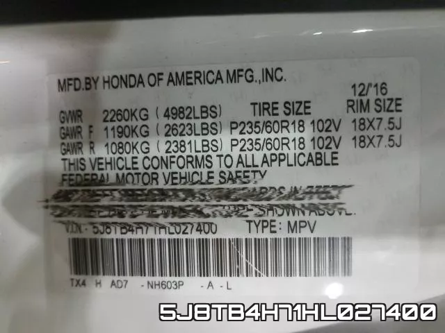 5J8TB4H71HL027400 фото 2